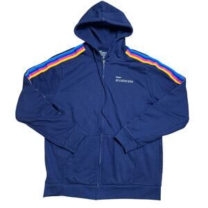 AMAZON ACCELERATE HOODIE MENS XL EXTRA LARGE CONFERENCE SWAG BLUE FULL ZIP USED
